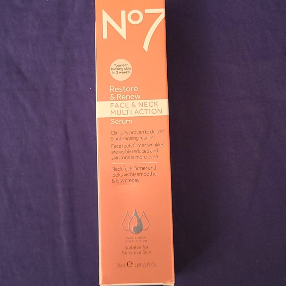 No7 Restore & Renew Face & Neck Multi Action Serum